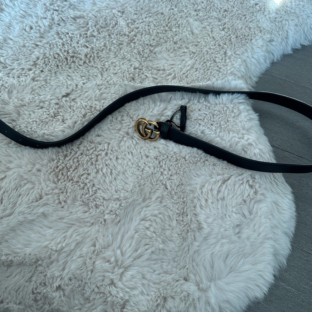 Gucci GG marmount thin belt